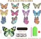 12 Pcs Diamond Painting Kits, Butterfly Diamond Art Refrigerator Magnets, Diamond Art Kits for Adults, Fridge Magnet Diamond Art Kits, DIY Crafts Kits for Adults